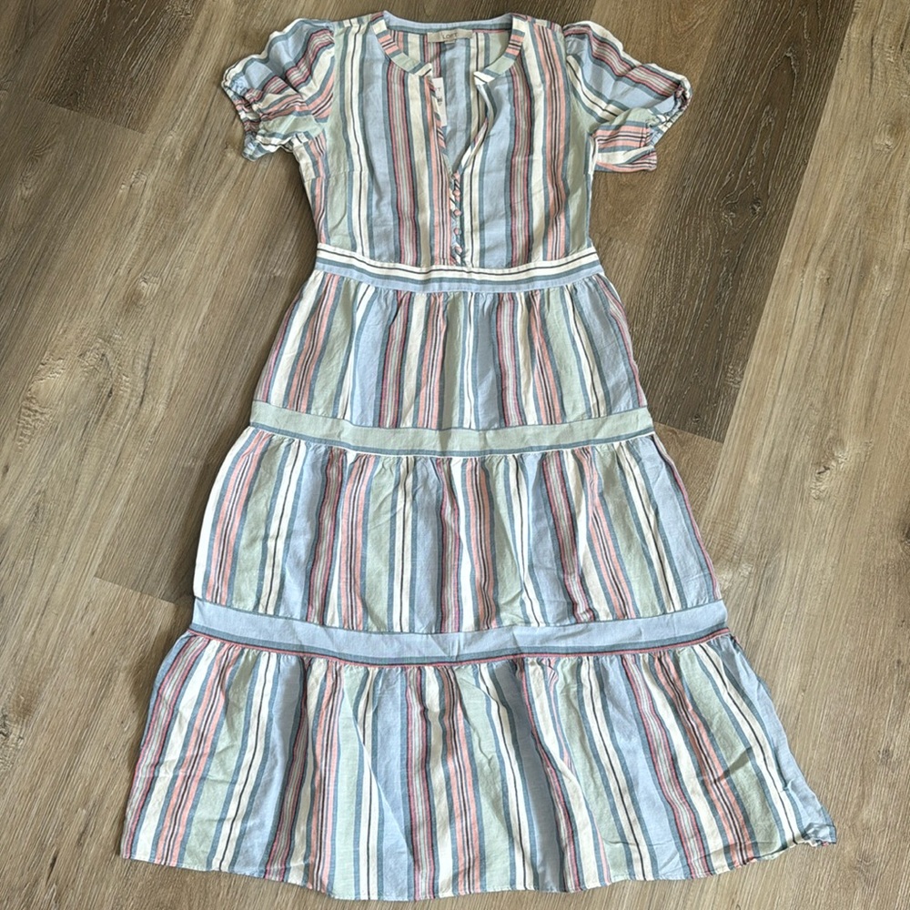 NWT!! Loft brand, mid length, striped dress- size 4